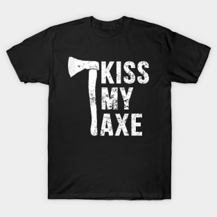 Kiss My Axe Vintage Hatchet Throwing T-Shirt